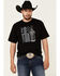 Image #1 - Jack Daniel's Men's Bottle Banner Flag Graphic T-Shirt , Black, hi-res
