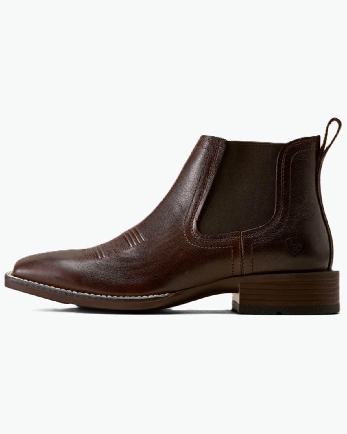 Image #2 - Ariat Men's Booker Chelsea Boots - Broad Square Toe, Brown, hi-res