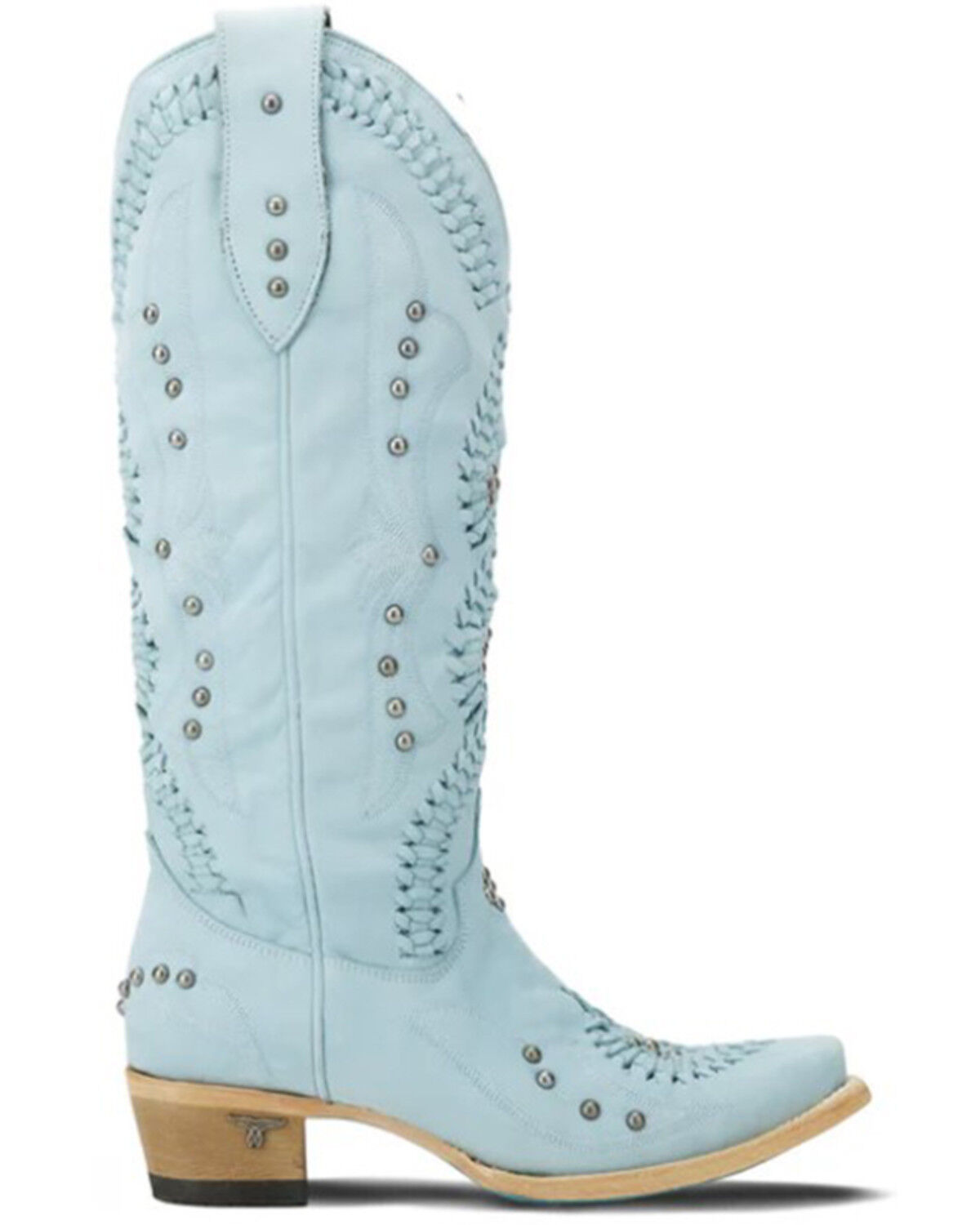 Image #2 - Lane Women's Cossette Tall Western Boots - Snip Toe, Blue, hi-res
