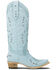 Image #2 - Lane Women's Cossette Tall Western Boots - Snip Toe, Blue, hi-res