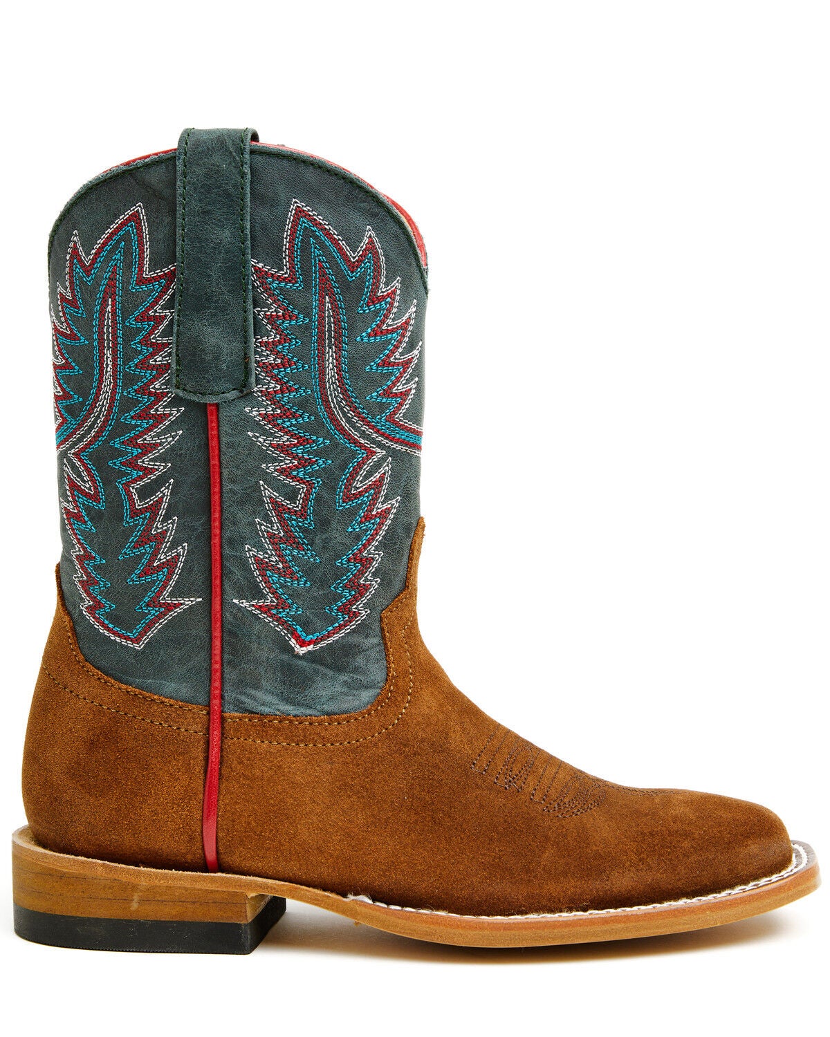 Image #2 - Horse Power Little Boys' Tobacco Suede Western Boots - Broad Square Toe, Tan, hi-res