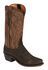 Lucchese Men's Handmade 1883 Carl Sanded Shark Western Boots - Square Toe, Chocolate, hi-res