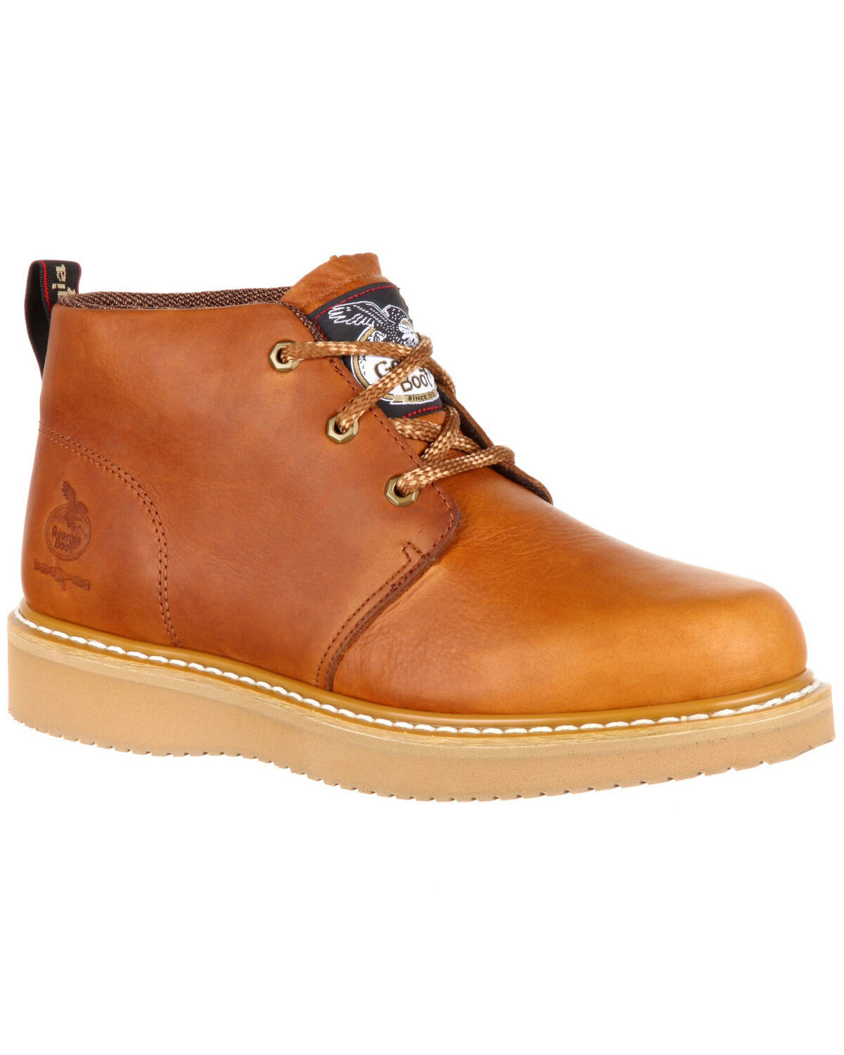 Image #1 - Georgia Boot Men's Wedge Chukka Work Shoes - Composite Toe, Brown, hi-res