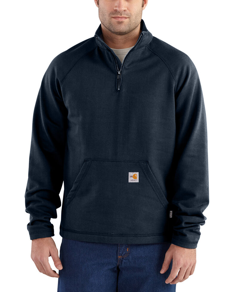 Carhartt Men S Flame Resistant Force Quarter Zip Fleece Pullover