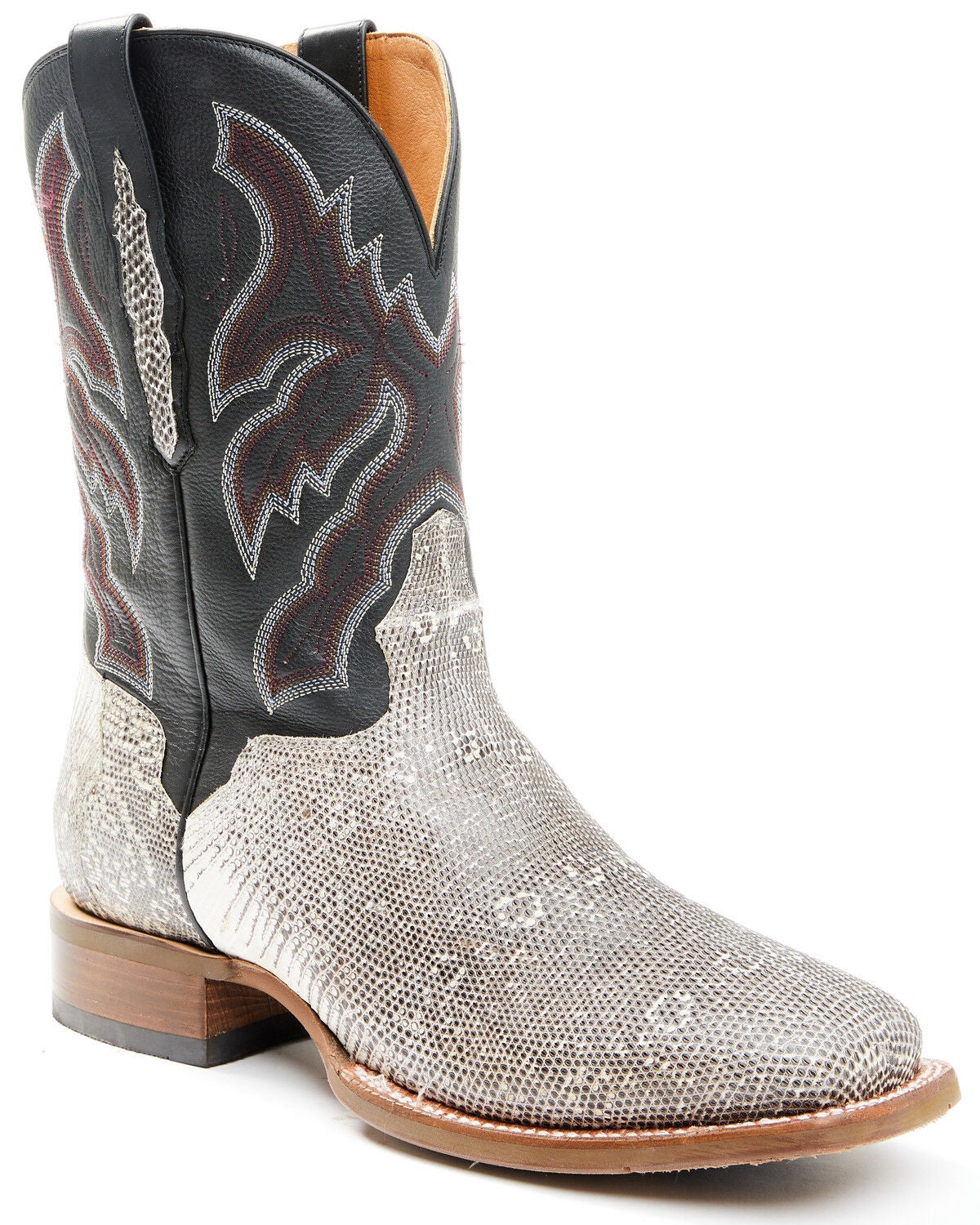 El Dorado Men's Natural Ring Tail Lizard Exotic Western Boots - Broad Square Toe, Natural, hi-res