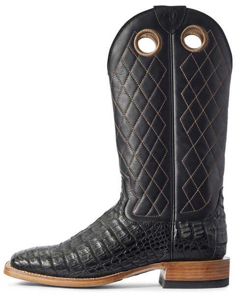 Image #2 - Ariat Men's Caiman Belly Western Boots - Broad Square Toe, Black, hi-res