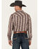 Image #4 - Gibson Trading Co Men's Floral Striped Print Long Sleeve Snap Stretch Western Shirt, Brown, hi-res
