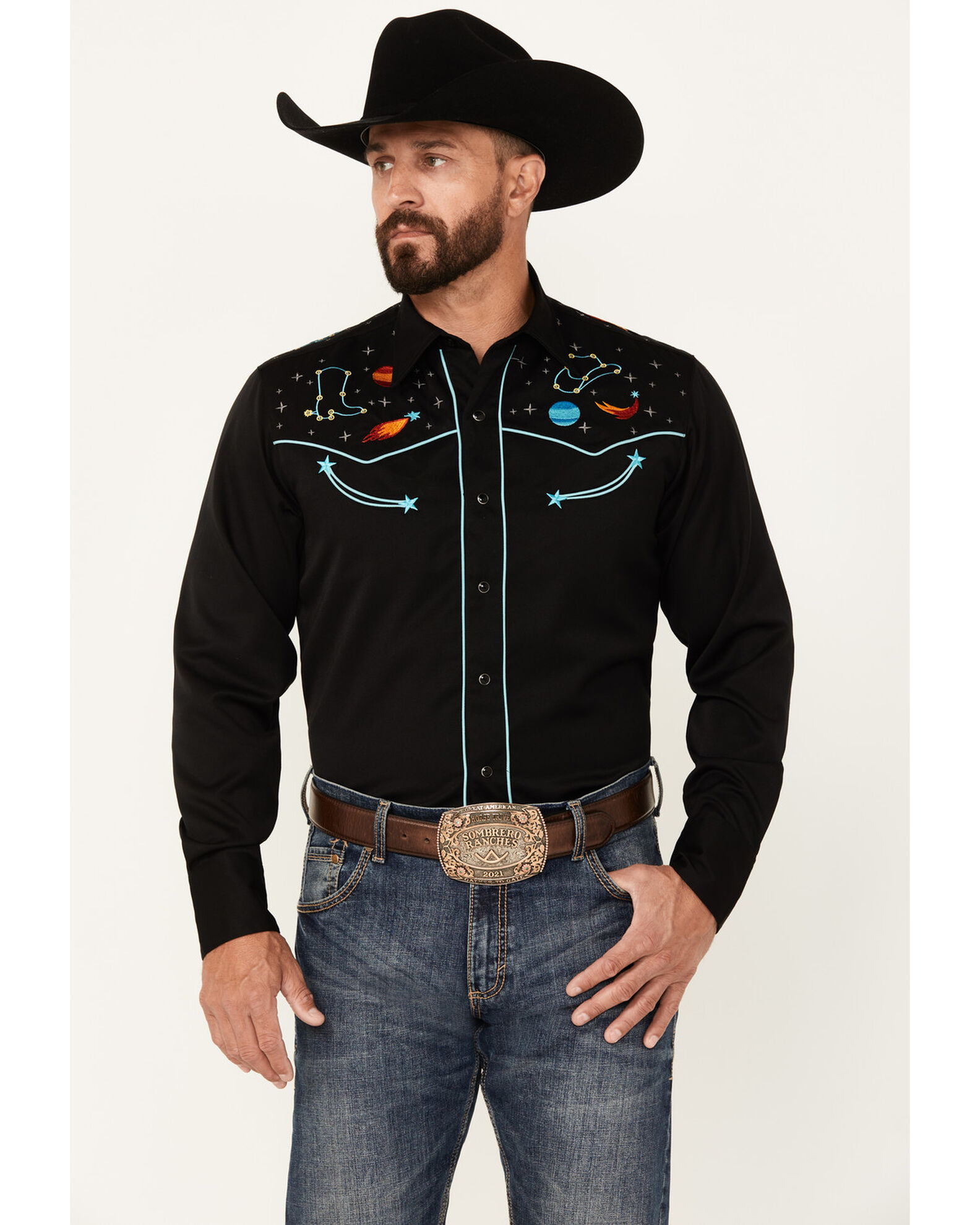 Roper embroidered western top shirts