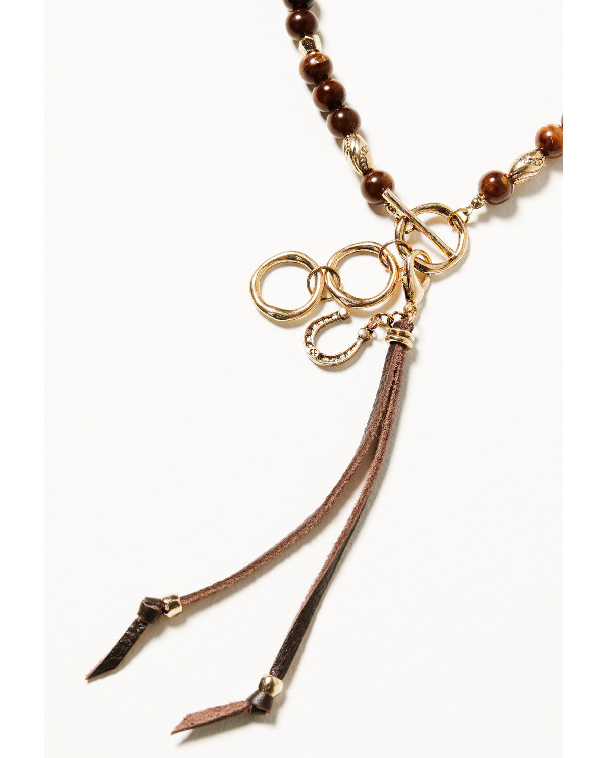 Image #2 - Shyanne Women's Summer Moon Antique Beaded Tassel Necklace, Brown, hi-res
