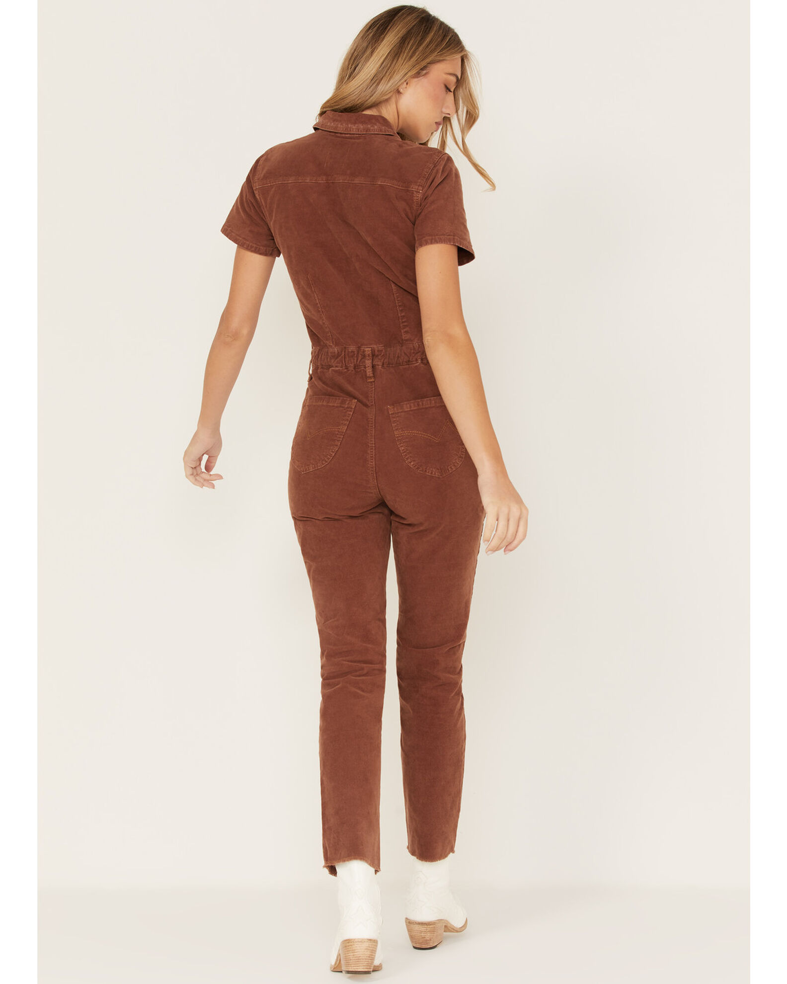 Image #5 - Cleo + Wolf Women's Corduroy Jumpsuit, Dark Brown, hi-res