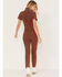 Image #5 - Cleo + Wolf Women's Corduroy Jumpsuit, Dark Brown, hi-res