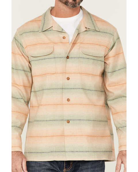 Image #3 - Pendleton Men's Board Ombre Plaid Long Sleeve Button Down Western Shirt , Tan, hi-res