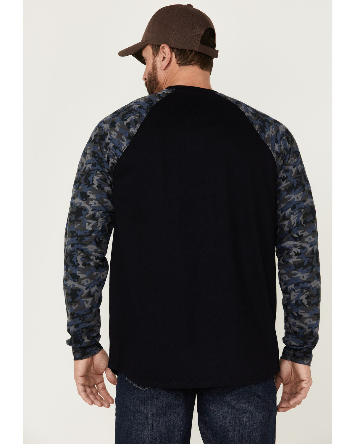 Image #4 - Cody James Men's FR Camo Long Sleeve Work T-Shirt, Navy, hi-res