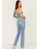 Image #3 - Just Black Denim Women's Light Wash High Rise Bootcut Jeans, , hi-res