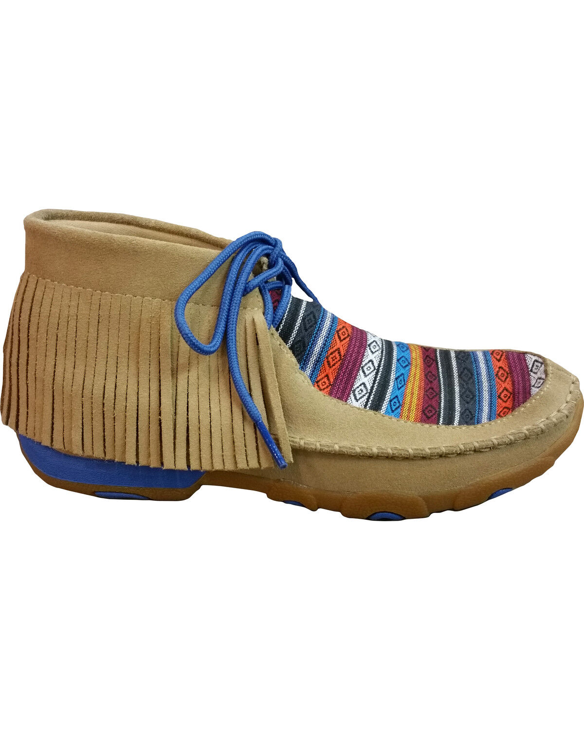 Serape fringe moccasins