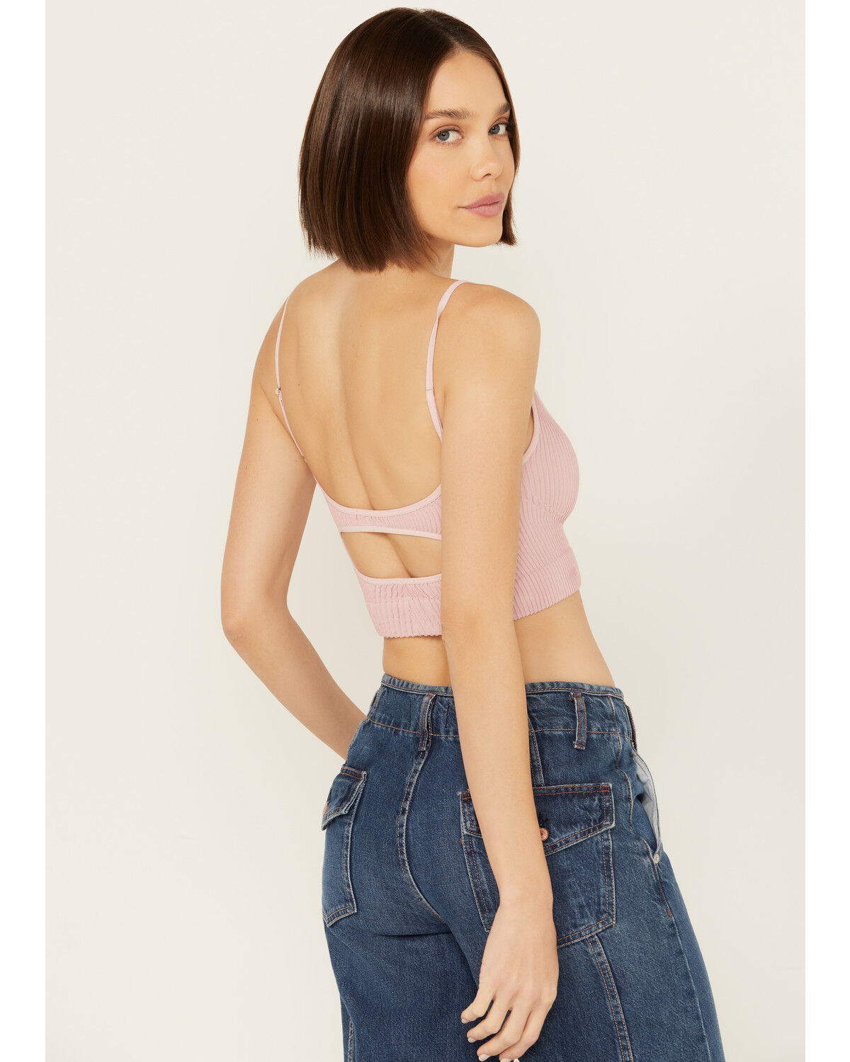 Image #4 - Free People Women's Kickback Seamless Bra, Pink, hi-res