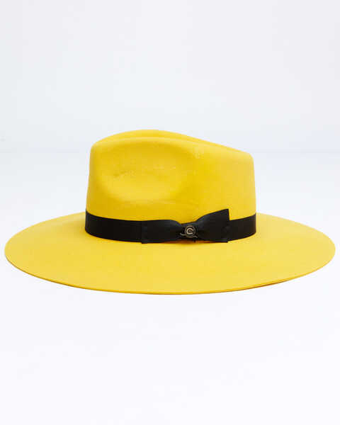 Charlie 1 Horse Women's Yellow Highway Wool Felt Western Hat , Yellow, hi-res