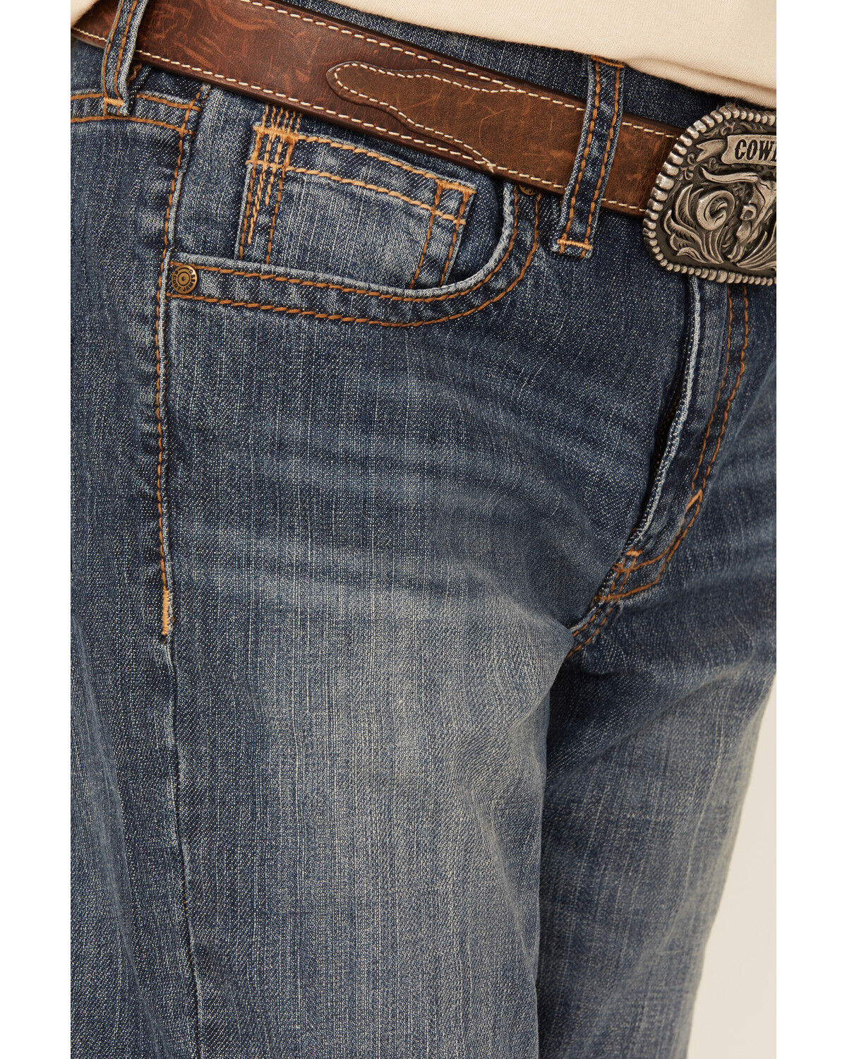 Image #2 - Cody James Boys' Wolfstooth Relaxed Bootcut Stretch Denim Jeans, Medium Wash, hi-res
