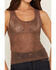 Image #3 - Miss Me Women's Beaded Tank Top, Brown, hi-res