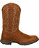 Durango Rebel Men's Waterproof Western Boots - Round Toe , Brown, hi-res