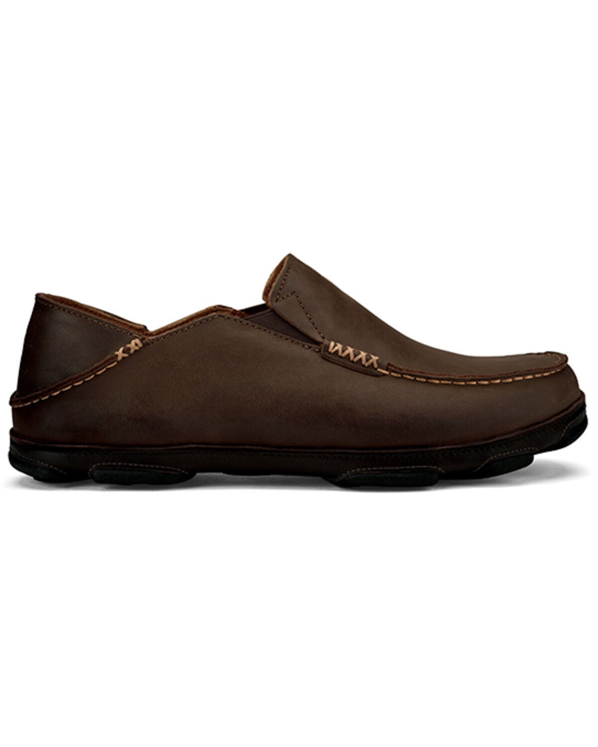 OluKai Men's Moloa Casual Shoes - Moc Toe, Dark Brown, hi-res