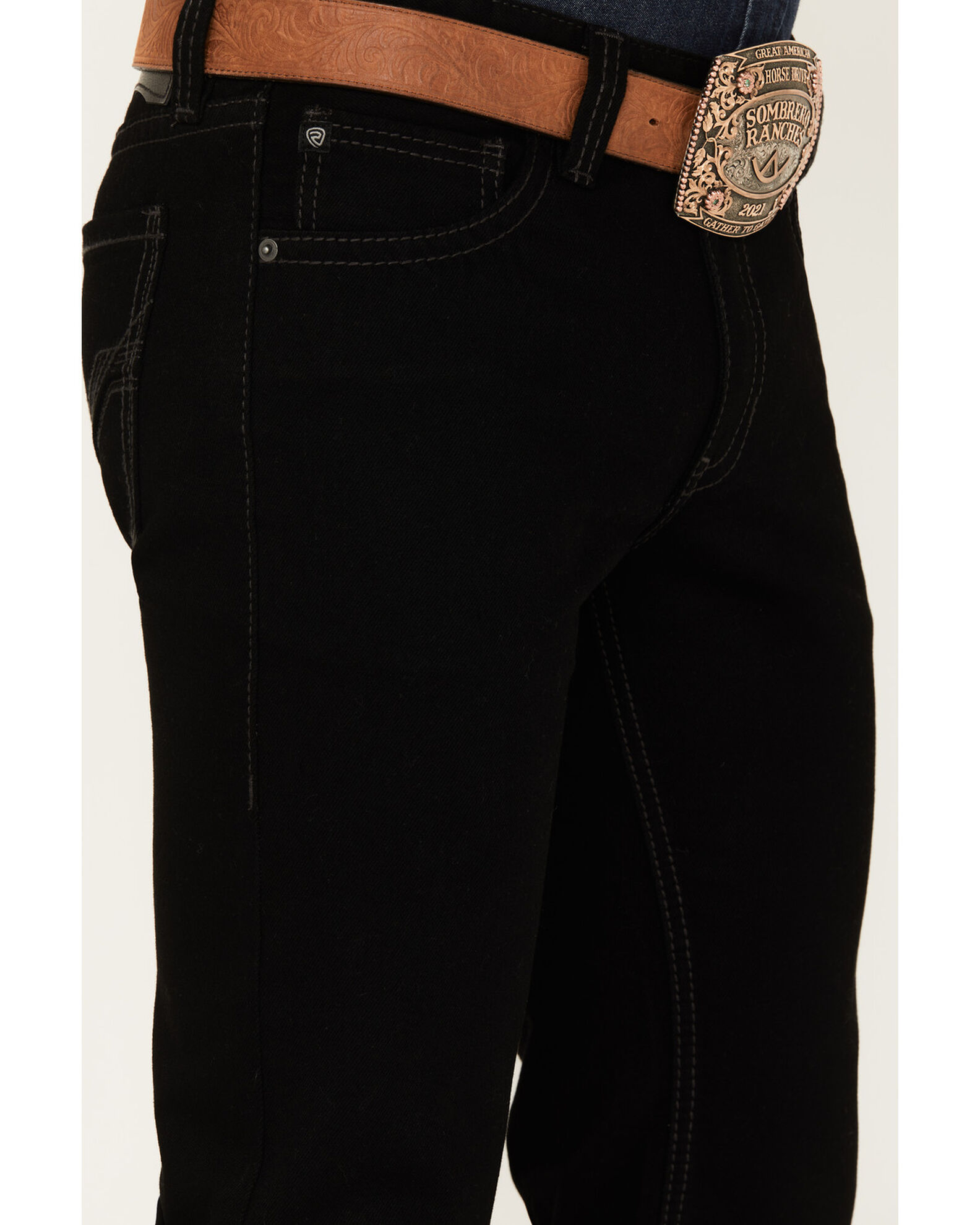 Product Name: Rock & Roll Denim Men's Revolver Black Slim Straight Reflex  Denim Jeans