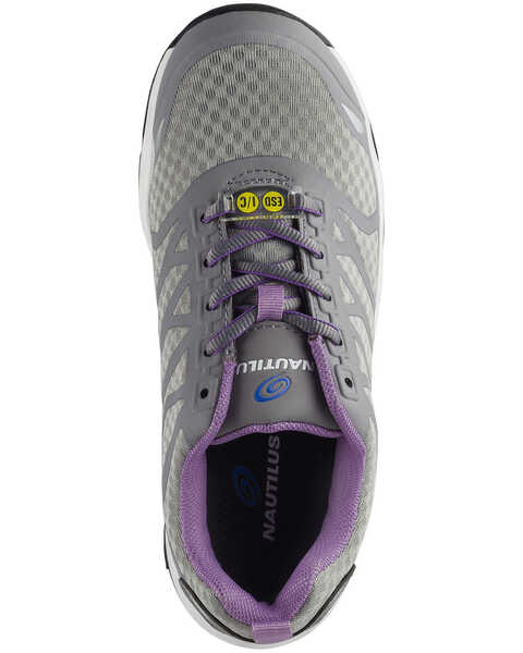 Image #6 - Nautilus Women's Velocity Work Shoes - Composite Toe, Grey, hi-res