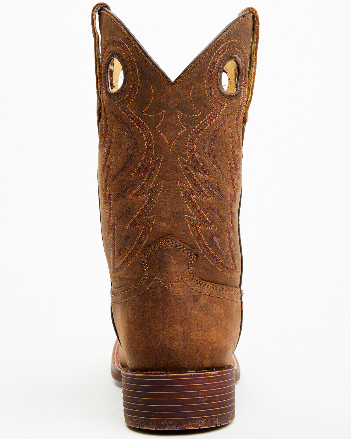Image #5 - RANK 45® Men's Warrior Performance Western Boots - Broad Square Toe, Coffee, hi-res