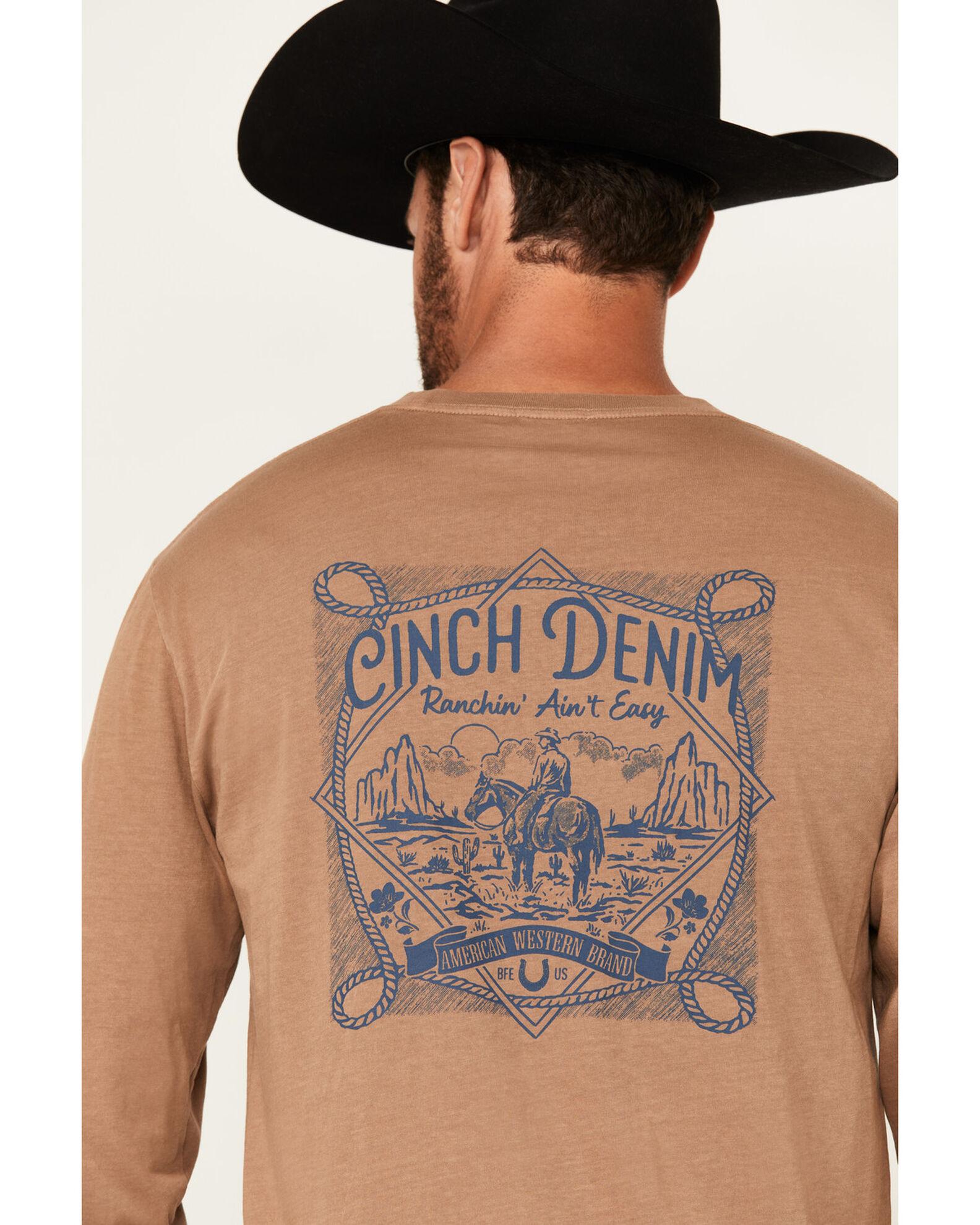 Product Name: Cinch Men's Cowboy Long Sleeve Graphic T-Shirt