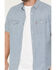 Image #3 - Levi's Men's Classic Picadilly Striped Short Sleeve Snap Western Shirt, Navy, hi-res