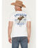 Image #1 - Cowboy Hardware Men's Boot Barn Exclusive American Made Short Sleeve Graphic T-Shirt, White, hi-res