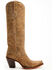 Image #2 - Corral Women's Stamped Floral Suede Tall Western Boots - Snip Toe, Sand, hi-res