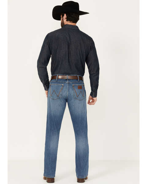 Image #3 - Wrangler Retro Men's Big Sky Medium Wash Slim Bootcut Stretch Jeans, Dark Wash, hi-res