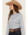 Image #2 - Cinch Women's Striped Long Sleeve Button-Down Western Shirt, Blue, hi-res