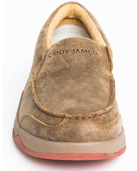 Image #4 - Cody James Men's Tan Oxford Slip-On Shoes - Moc Toe, Tan, hi-res