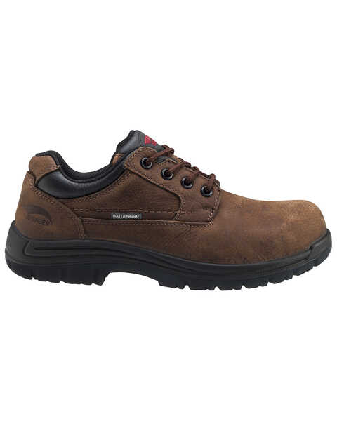 Image #2 - Avenger Men's Waterproof Oxford Work Shoes - Composite Toe, Brown, hi-res