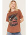 Image #2 - Idyllwind Women's Rhinestone Rolling Graphic Western Tee, Brown, hi-res