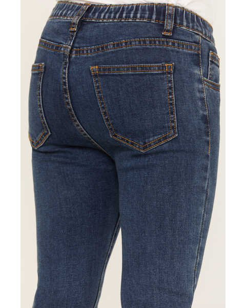Image #4 - Hayden Girls' Medium Wash Ruffle Skinny Jeans, Blue, hi-res