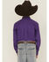 Image #4 - Cinch Boys' Solid Long Sleeve Button-Down Western Shirt, Purple, hi-res
