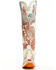 Image #4 - Corral Women's Fire Phoenix Hand Tooled And Painted Tall Western Boots - Snip Toe, White, hi-res