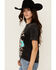 Image #2 - Rock & Roll Denim Women's Midnight Short Sleeve Graphic Tee, Black, hi-res