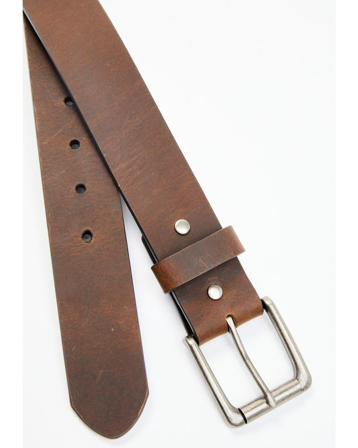 Image #2 - Hawx Men's Casual Bomber Leather Belt, Brown, hi-res