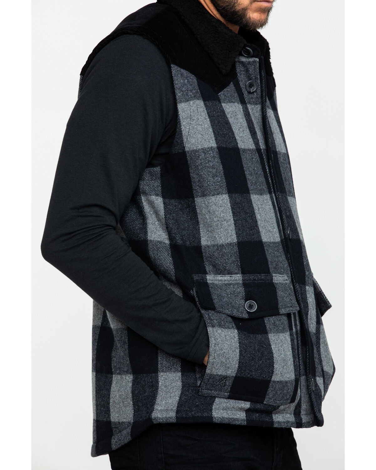 Image #5 - Moonshine Spirit&reg; Men's Countryman Buffalo Check Plaid Corduroy Vest, , hi-res