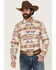 Image #1 - RANK 45&reg; Men's Pablo Southwestern Print Long Sleeve Button-Down Western Shirt, Cream, hi-res