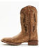 Image #3 - Laredo Men's Distressed Leather Western Boots - Broad Square Toe, Tan, hi-res
