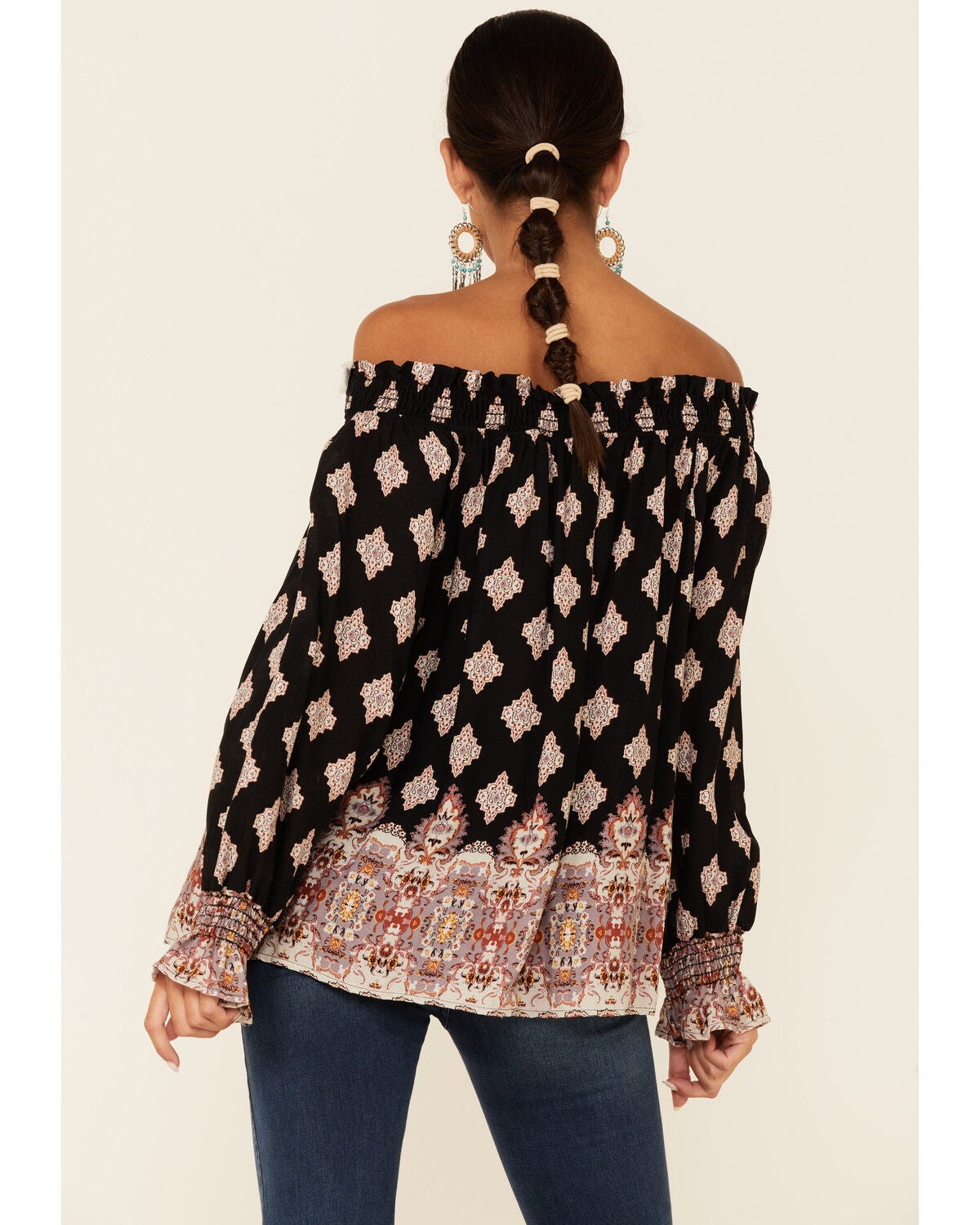 Wild Moss Women's Black Border Print 