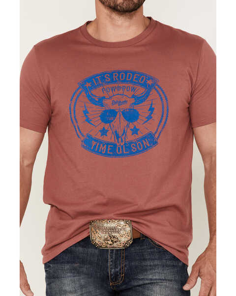 Image #3 - Dale Brisby Men's Rodeo Ol' Son Steerhead Skull Graphic Short Sleeve T-Shirt , Red, hi-res