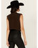 Image #4 - Scully Women's Geo Print Leather Vest, Brown, hi-res