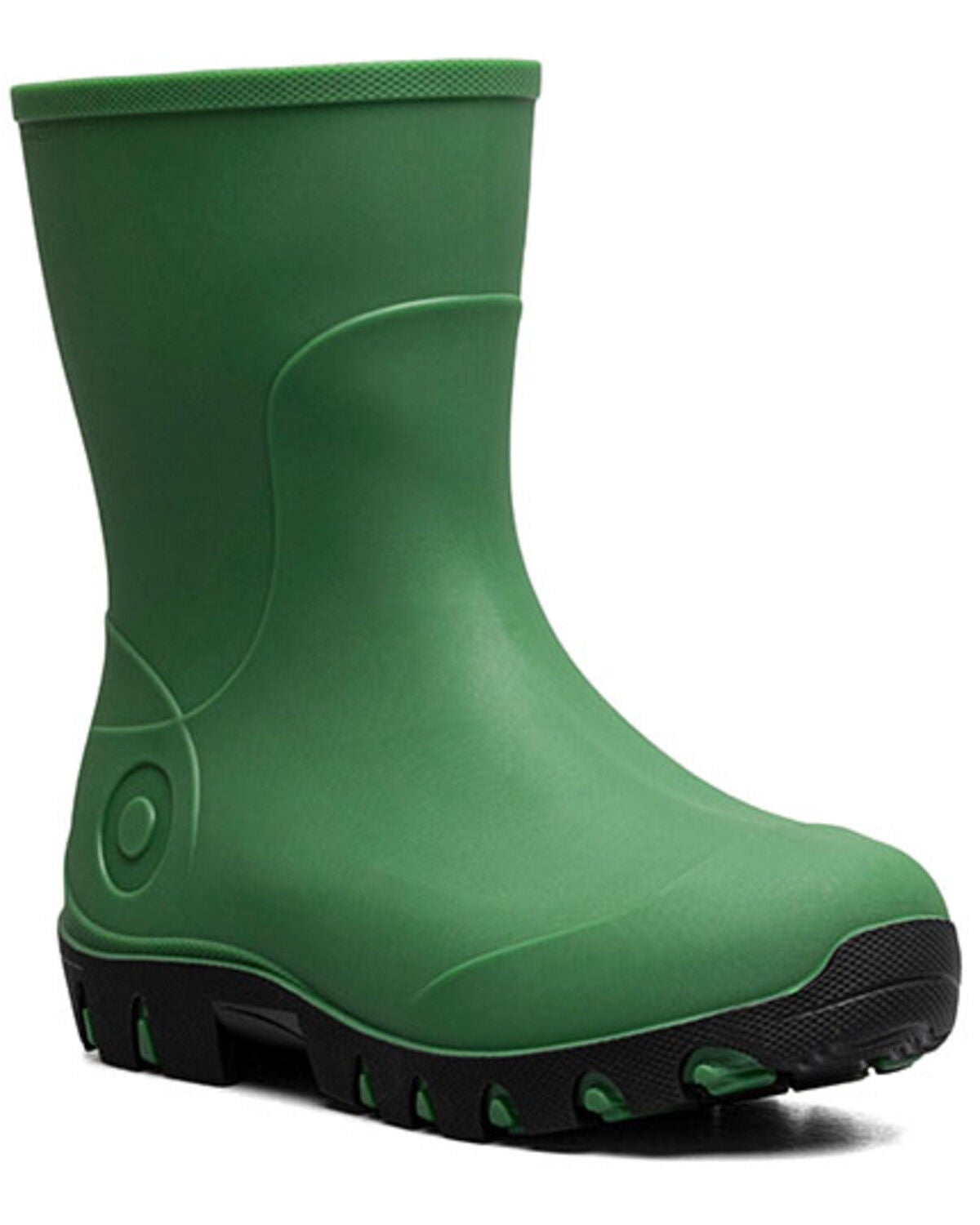 Bogs Boys' Essential Rain Mid Rain Boots - Round Toe, Green, hi-res