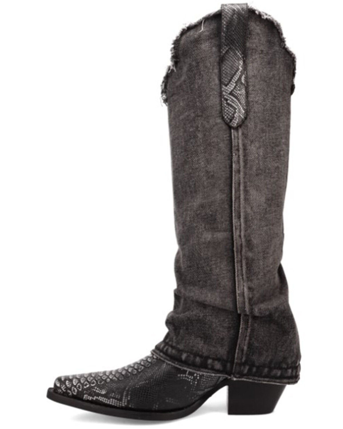 Image #3 - Dingo Women's Shabby Tall Western Boots - Snip Toe, Black, hi-res